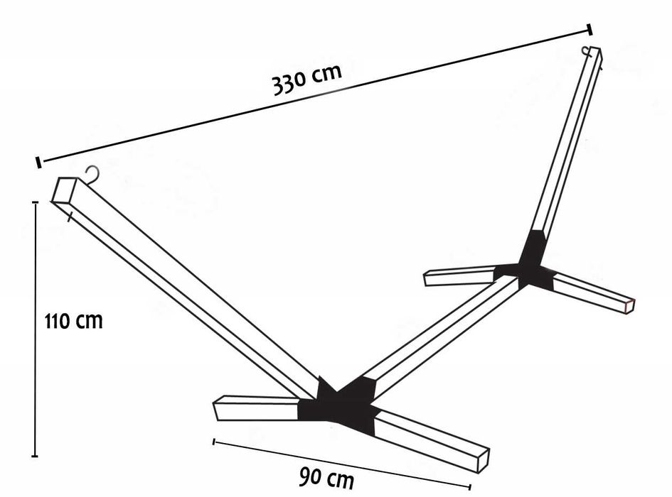 Zestaw Stelaż + Hamak 2 os komplet przenośny Comfort Zone do 200 KG
