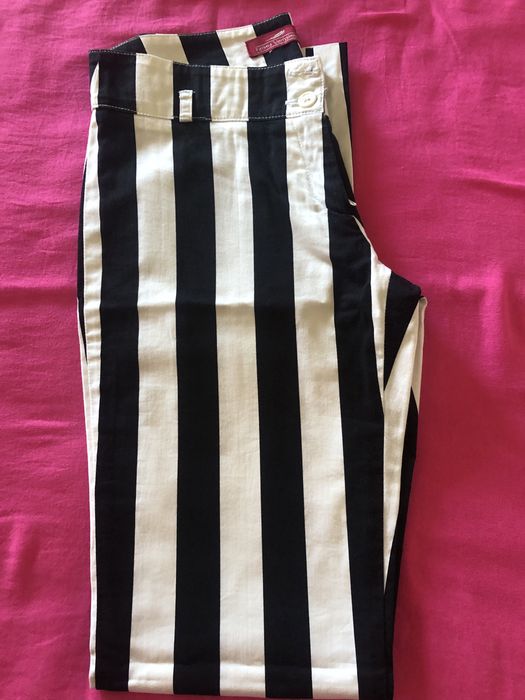 Calças riscas Fatima Veríssimo