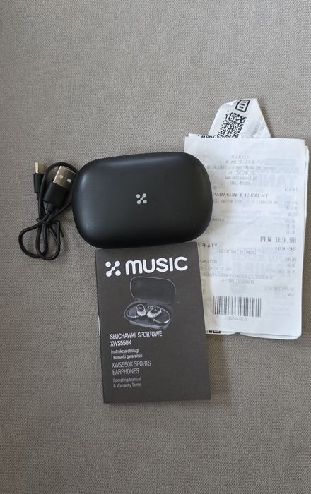 Słuchawki powietrzne XMUSIC XWS550K Czarny NOWE