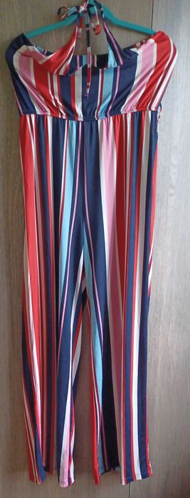 Kombinezon paski karnawał bal przebierańców lata 70te