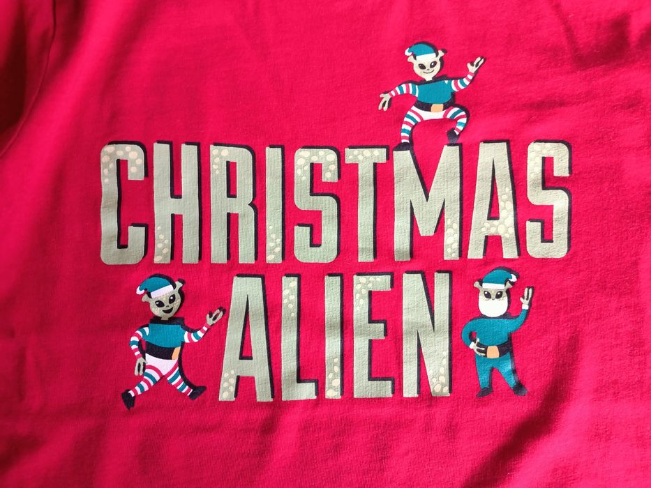 Rozm 134/140 Bluzka Świąteczna, koszulka z długim rękawem