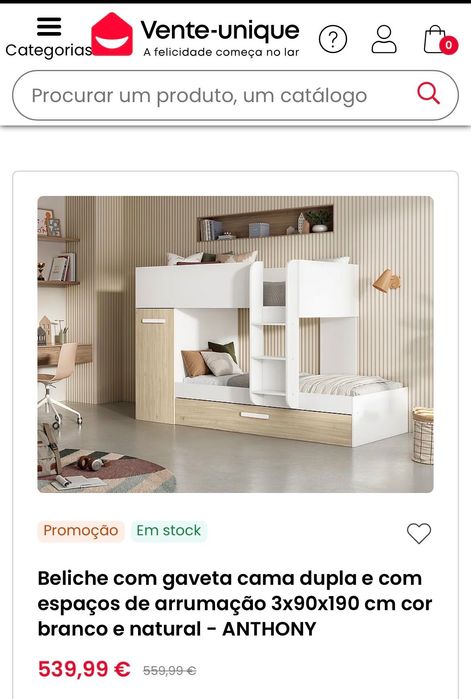 Beliche/Triliche com arrumação e colchões