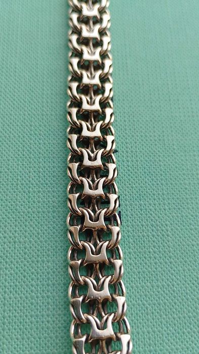 Серебряный браслет Фараон 13 мм 30 грамм  22,5 см цепочка на руку.