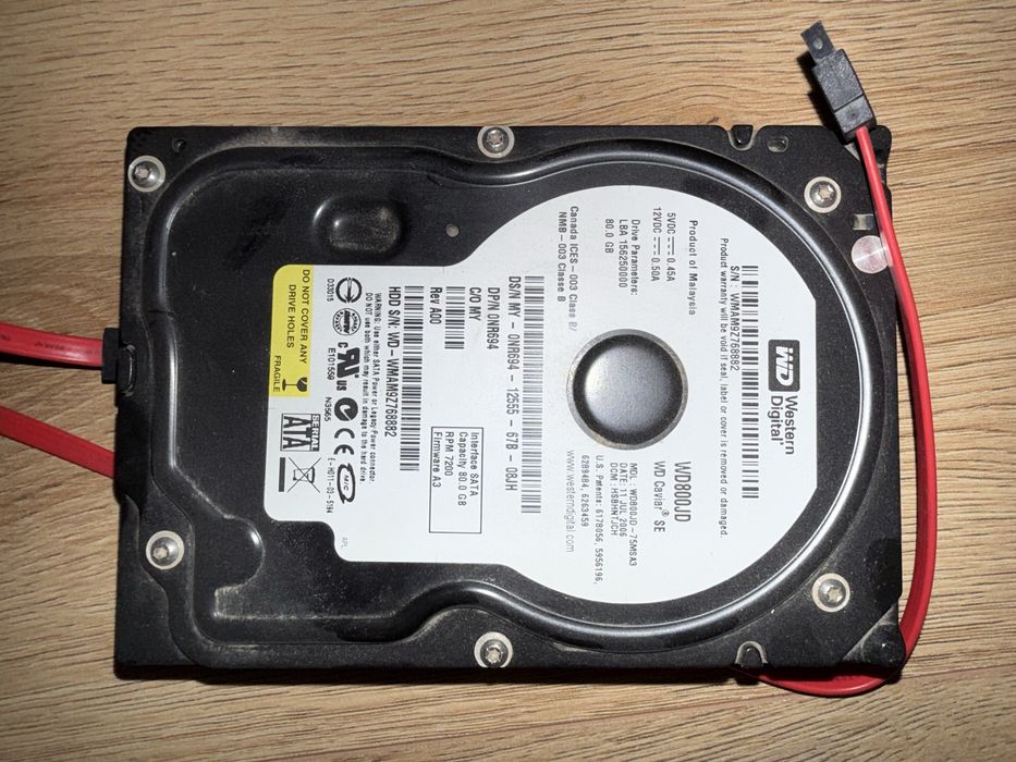 Жорсткий диск 80 Гб
