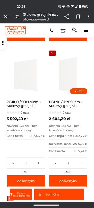 Grzejnik Welltherm 1250w podczerwień