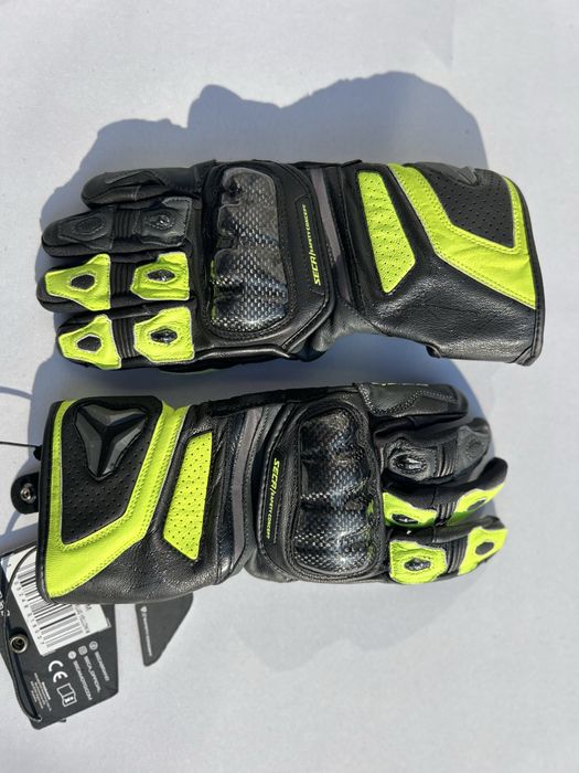 Rekawice motocyklowe Seca Atom flou yellow rozmiar XXL (12) Sportowe!