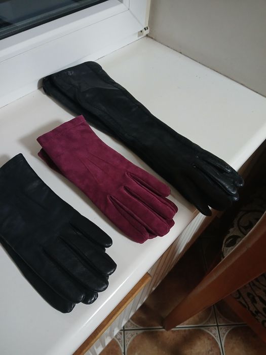 Перчатки шкіряні