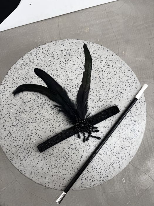 Украшение на голову, повязка с пером, с камнем, Гэтсби, чикаго