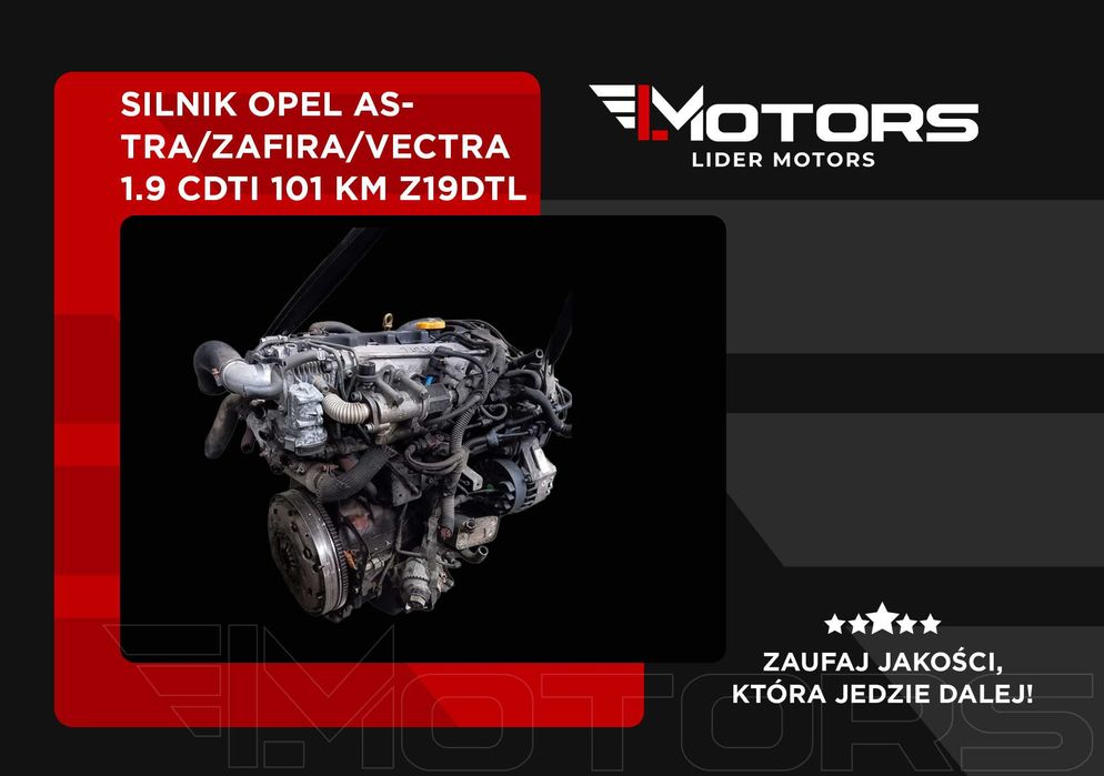 Silnik Opel Astra/Zafira/Vectra 1.9 CDTI 101 KM Z19DTL