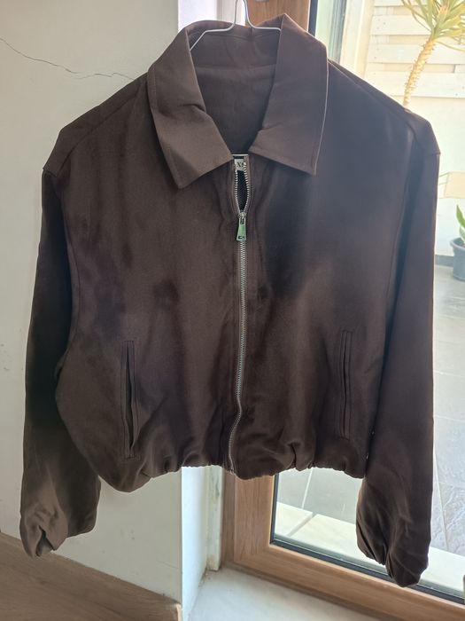 Casaco castanho bomber