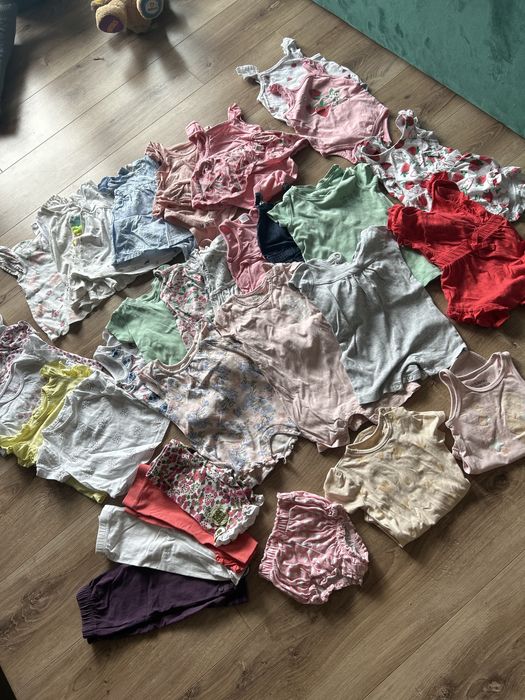 Paczka ubrań na lato r. 68 dla dziewczynki