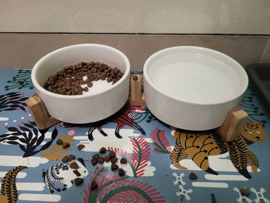 Ceramiczne miski dla psa 400ml 2x JAX białe