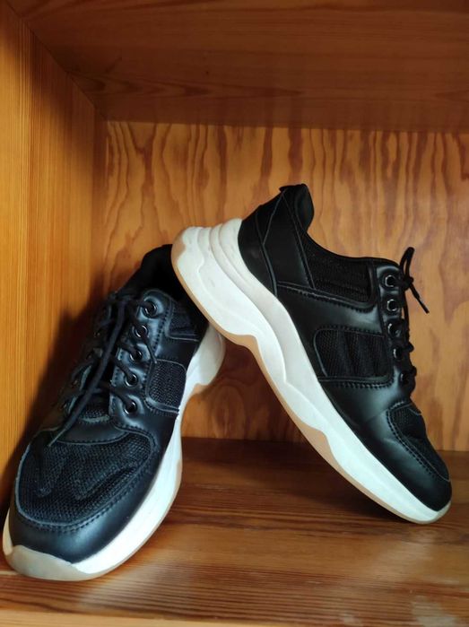 sneakersy grube spody skórzane sportowe  półbuty trzewiki adidasy