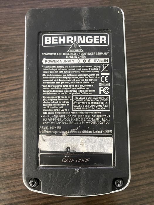 Behringer dd400 гітарна педаль