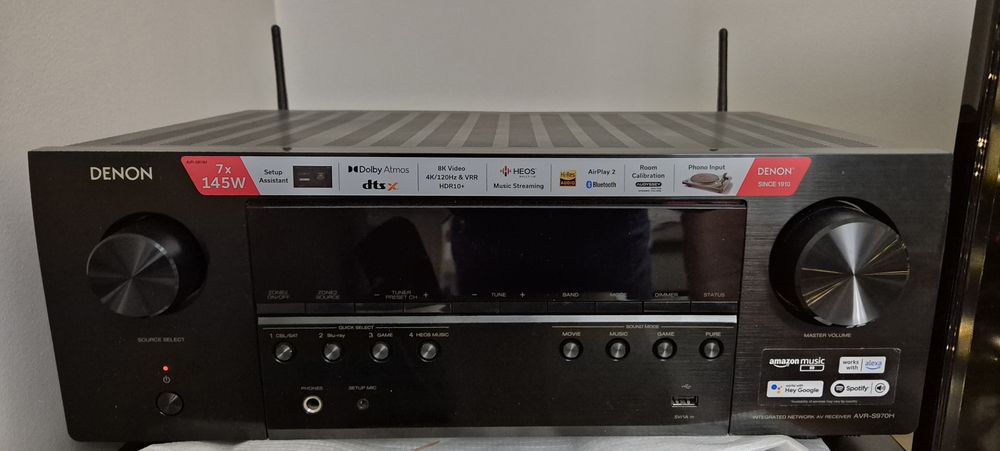 Amplituner Kina Domowego Denon AVR-S970H Amplituner 7.2 z Dolby Atmos