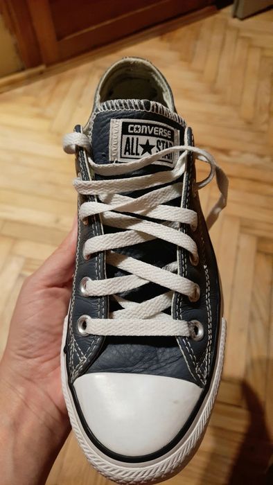 Converse 39  skórzane trampki szare
