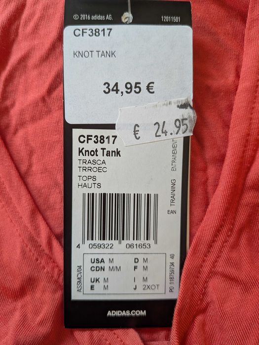 Lote Adidas para Revenda 7 Tank Tops Rosa Salmão Novos com Etiqueta