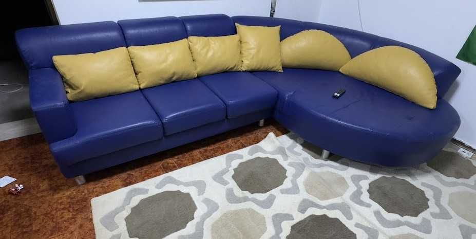 Sofá em pele – como novo!