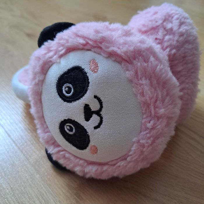 Mięciutkie pluszowe nauszniki panda różowe