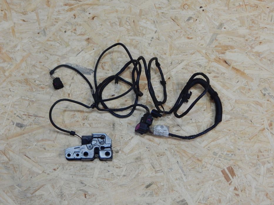 vw t5 lift zamek wiązka czujnik maski komplet 7e0971114a 7e0823509c