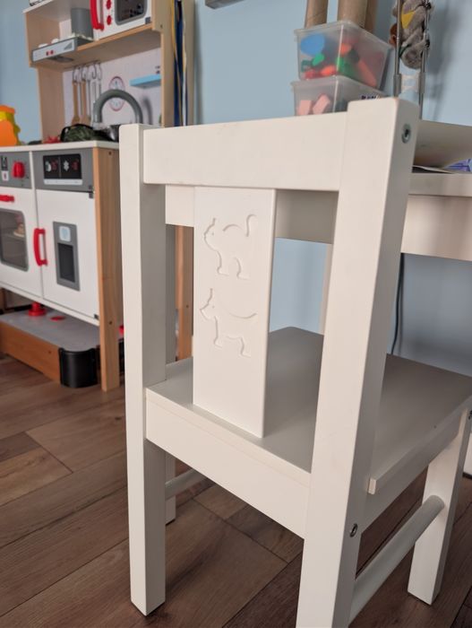 IKEA ZESTAW KRITTER stolik +1 x krzesełko, BIAŁY