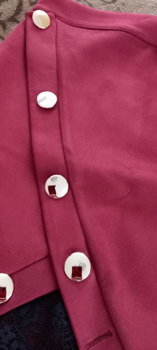 Замшевая юбочка с кружевом