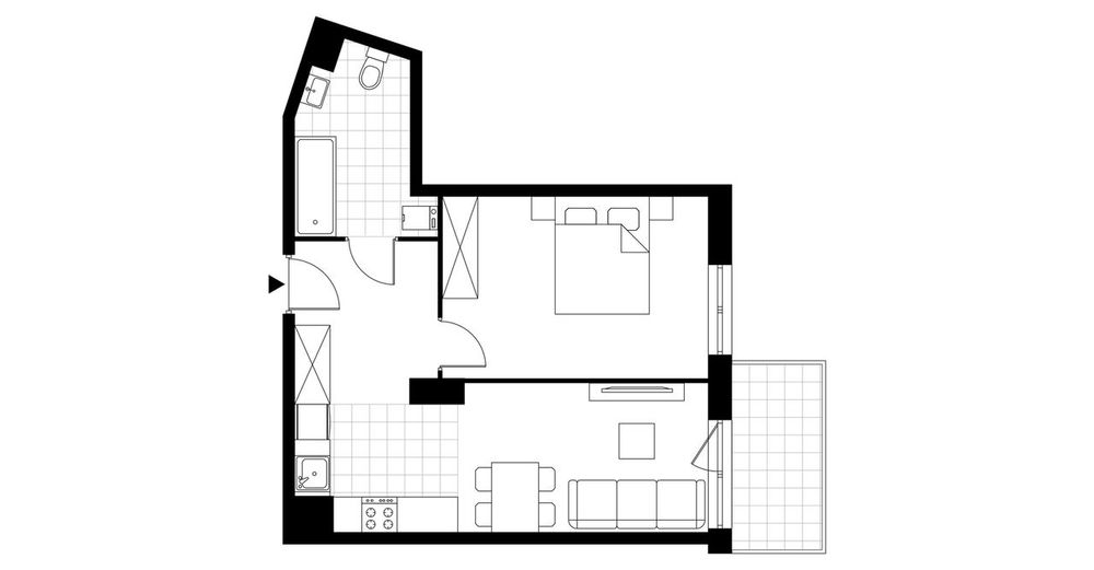 2-pokojowe mieszkanie 41 m² + balkon Bez Prowizji - Widok 3