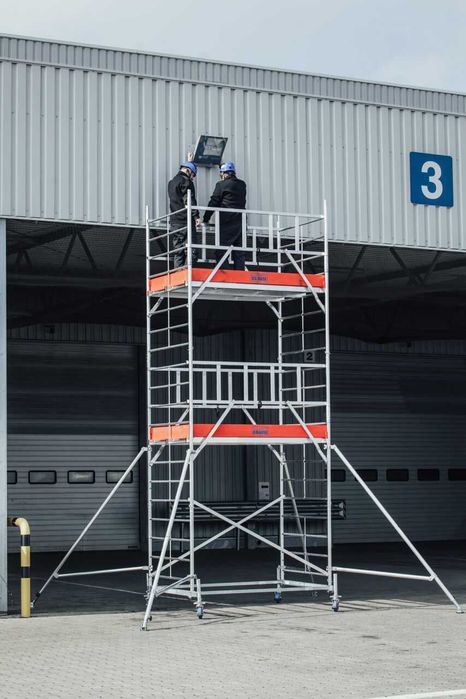 Rusztowanie jezdne KRAUSE PROTEC XXL - 2,0 x 1,35  wysokośc robocza 6,30 m lekkie aluminiowe, rusztowanie przejezdne okazja, tanio