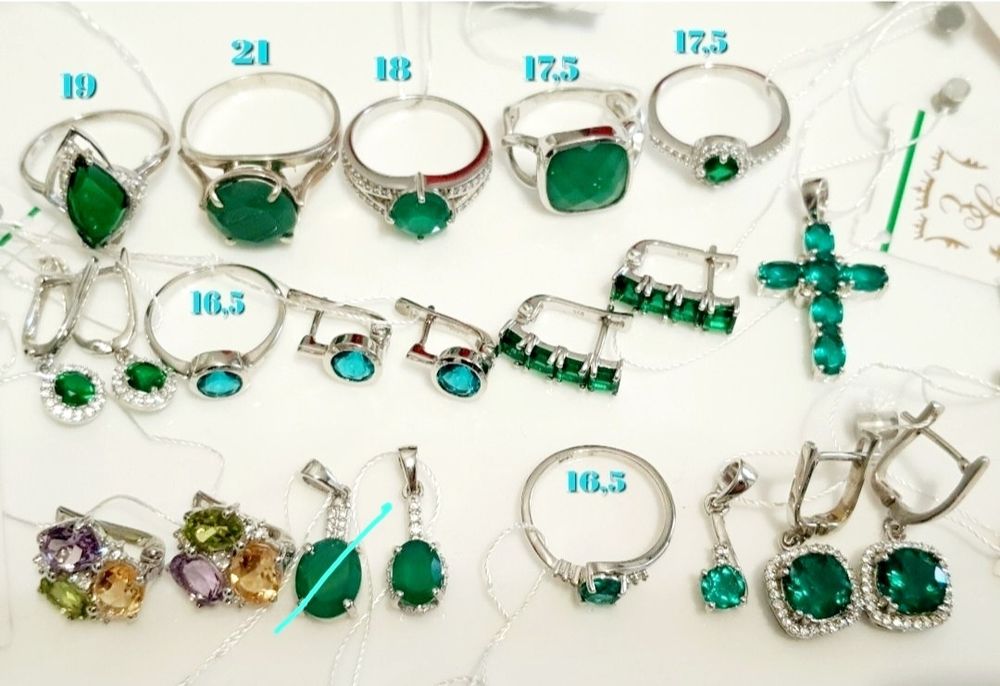 Срібні сережки серебряные серьги