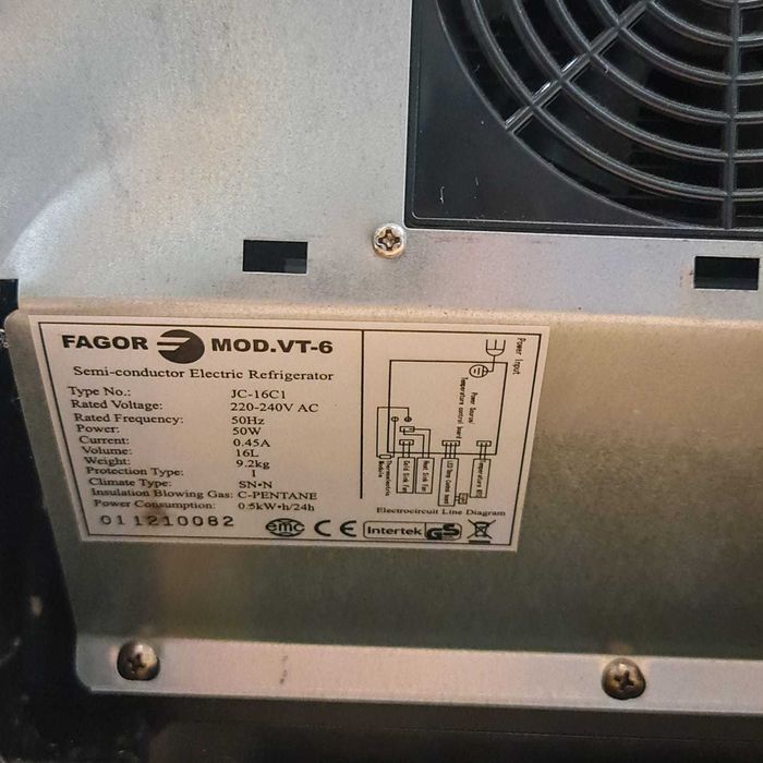 Frigorífico Termoelétrico Fagor VT-6 – 16L / 6 Garrafas