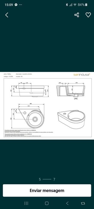 Lavatório pequeno sanindusa