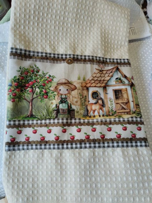 Panos de cozinha 50×70 personalizado com barra de tecido maravilhoso