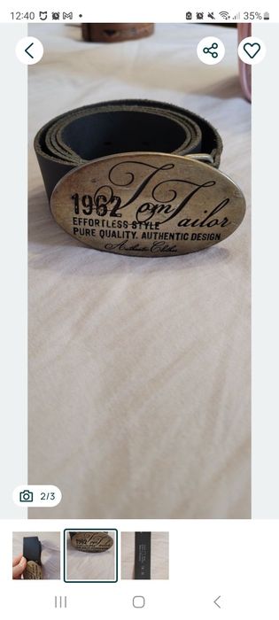 Pasek skorzany, czarny