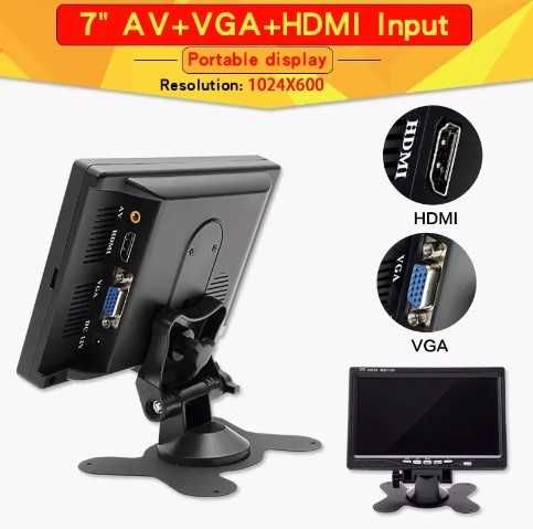 7" or 10.1" Portable 720p Monitor with VGA, HDMI, AV, USB64739691344899124