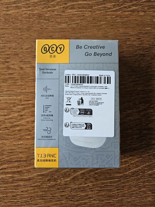 Słuchawki bezprzewodowe QCY T13 ANC białe