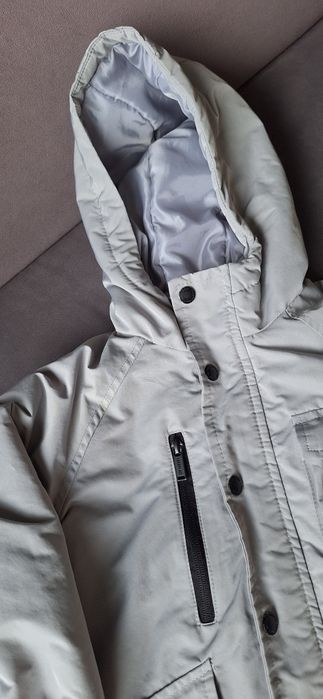 Szara kurtka parka Reserved 116 cm super stan
