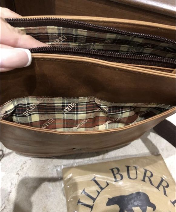 Hill Burry мужская кожаная сумка Планшет Сумка с клапаном