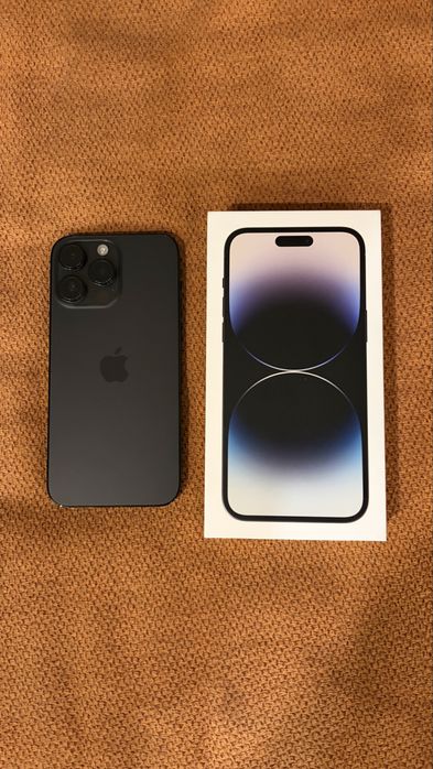 Iphone 14 pro max space black real sim