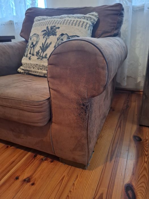 Wersalka i fotel, z funkcją spania, wygodna sofa, kanapa