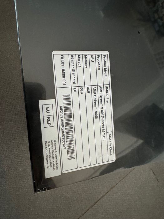 Minis forum PC UM890 Pro, AMD Ryzen 9 8945HS, komputer z Radeon 780M