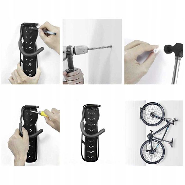 WIESZAK na HULAJNOGĘ Rowe Ścienny Solidny Uchwyt Składany Hak do 25 kg