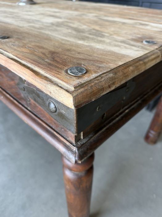 KOLONIALNY drewniany stół palisander drewno egzotyczne rustic surowe stare