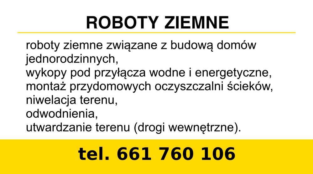 Roboty ziemne i usługi minikoparką