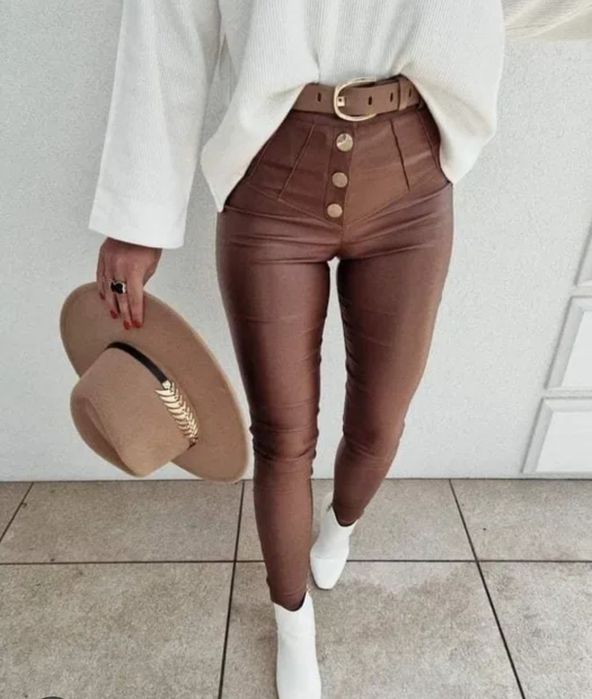 Spodnie By Me Karl L brązowe