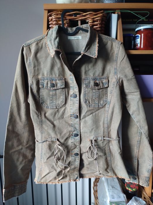 Kurtka a'la jeansowa, brązowa