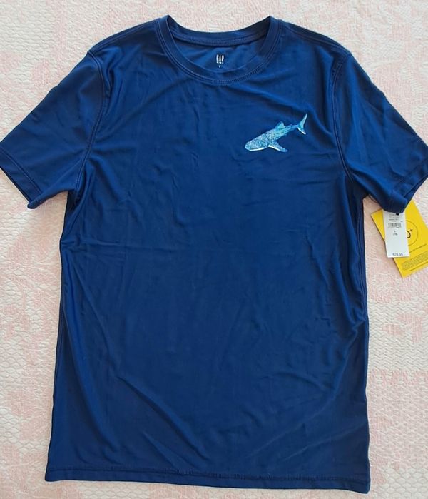 T-shirt azul GAP, NOVA com etiquetas, Tam 10 anos
