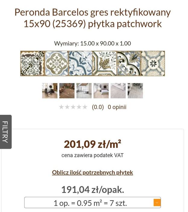 Gres Peronda Barcelos 15x90 płytka drewnopodobna i patchwork