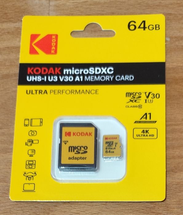micro sd   фірми "Кodak"  64 Гб