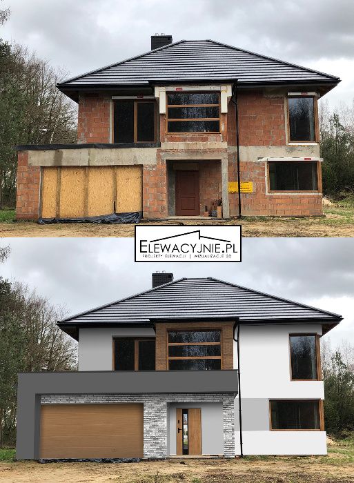 Projekt elewacji domu / Projekty budynku / wizualizacje 3D fasad