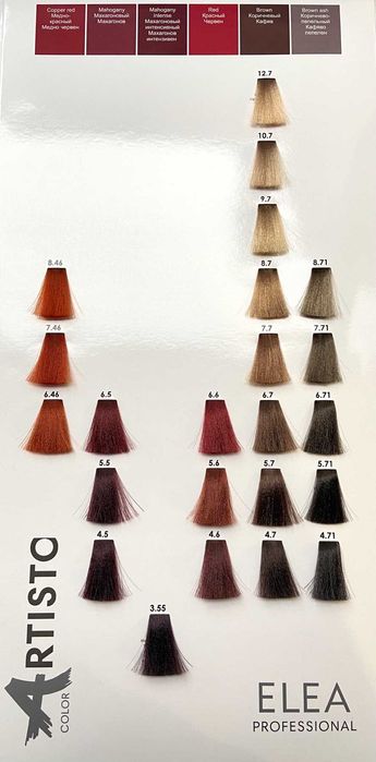 Розпродаж залишків краска для волос ELEA artisto болгарская фарба
